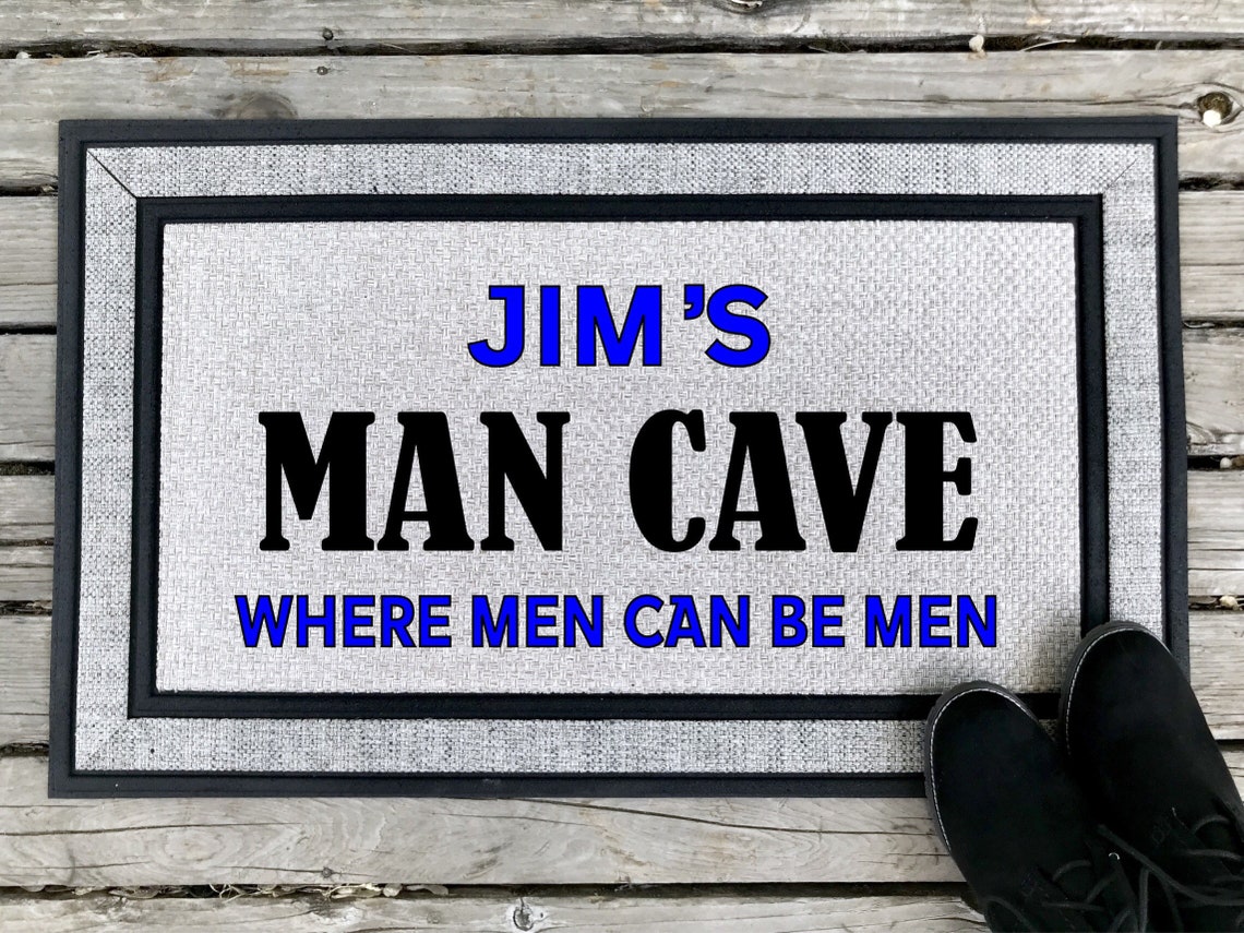 Man Cave Mat Personalized Etsy