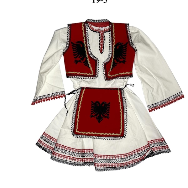 Albanische traditionelle Kleidung Jungen & Mädchen