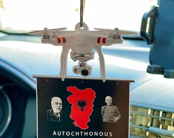 Autochthonous flag with Drone car freshener