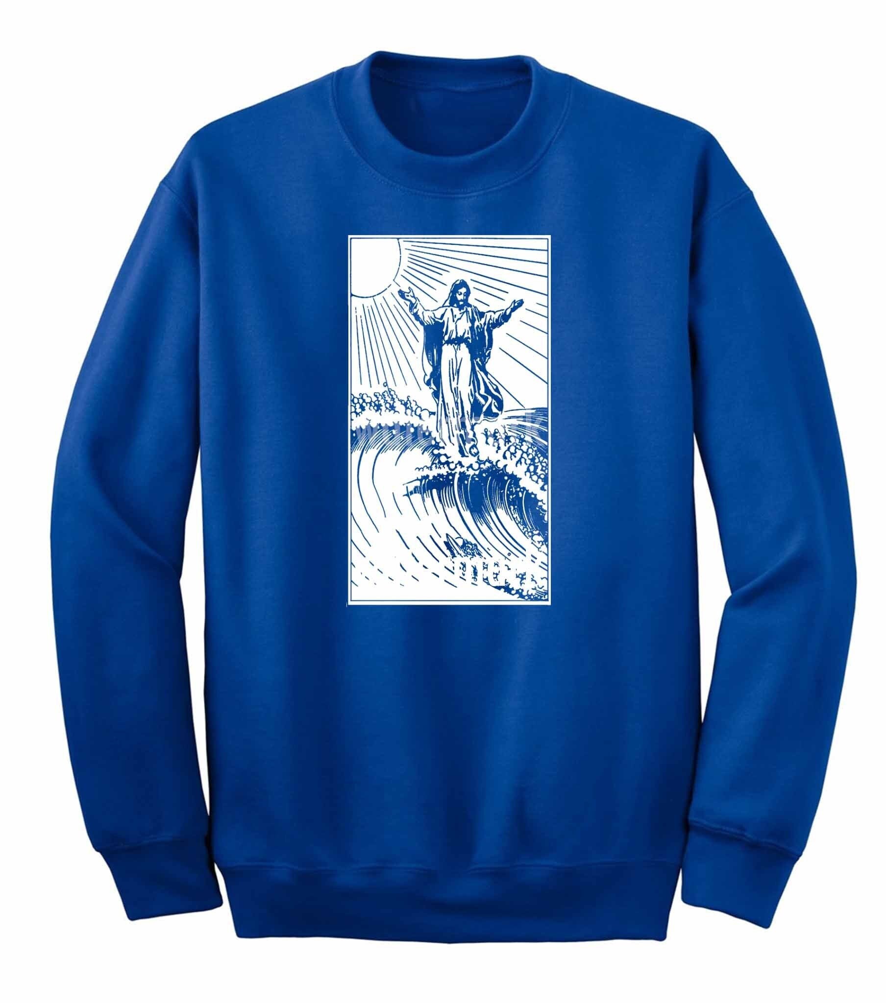 Jesus T-pose With Skateboard Everclear Meme Crewneck 