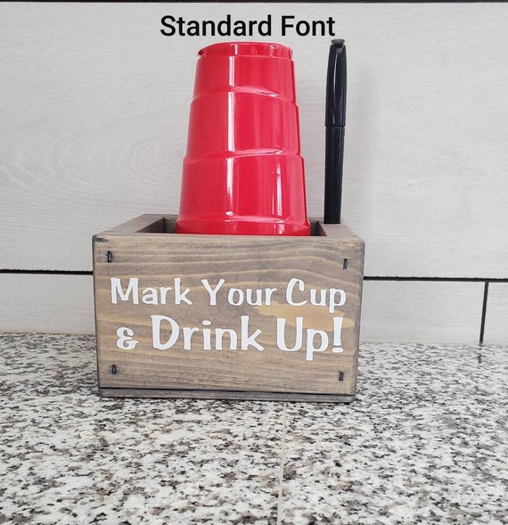Drink Caddy Solo Cup Holder with Marker Solo Party Cup Holder Drunk AF