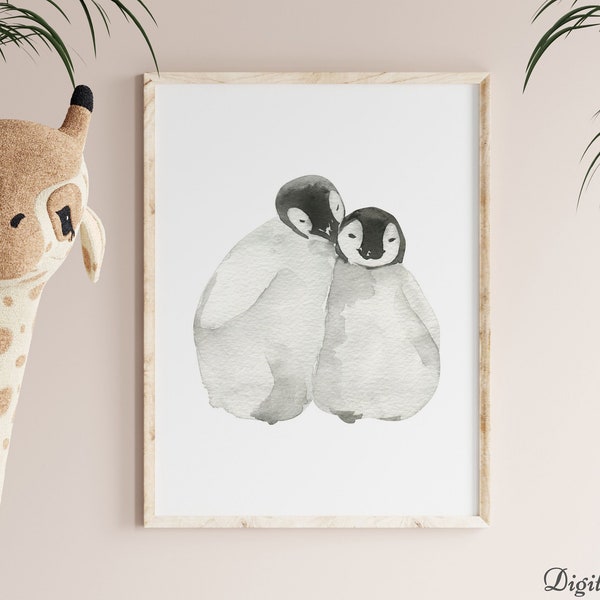 Penguin Nursery | Penguin Art | Play Room Wall Art | Playroom Printables