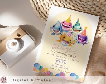 Baby Shark Birthday Invitation: Printable Party Invite (Digital Download)