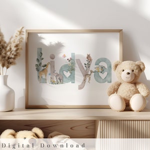 Jungle Name Print: Safari Nursery Decor (Digital Download)