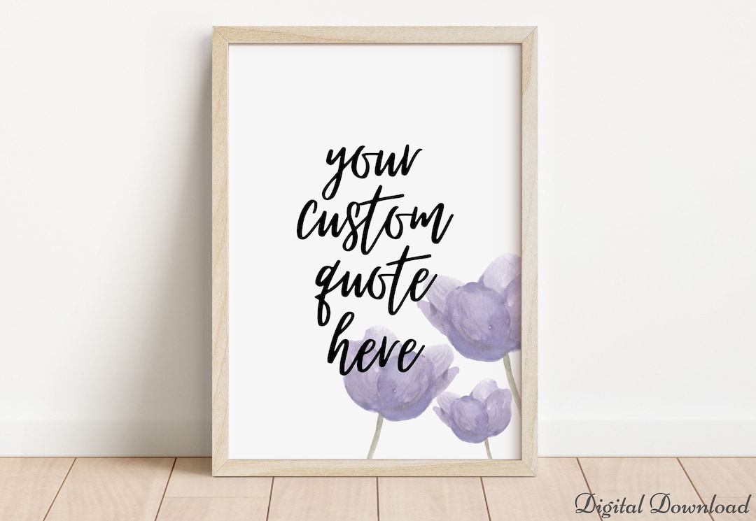 Custom Quote Wall Art Quote Sign Above Bed Etsy