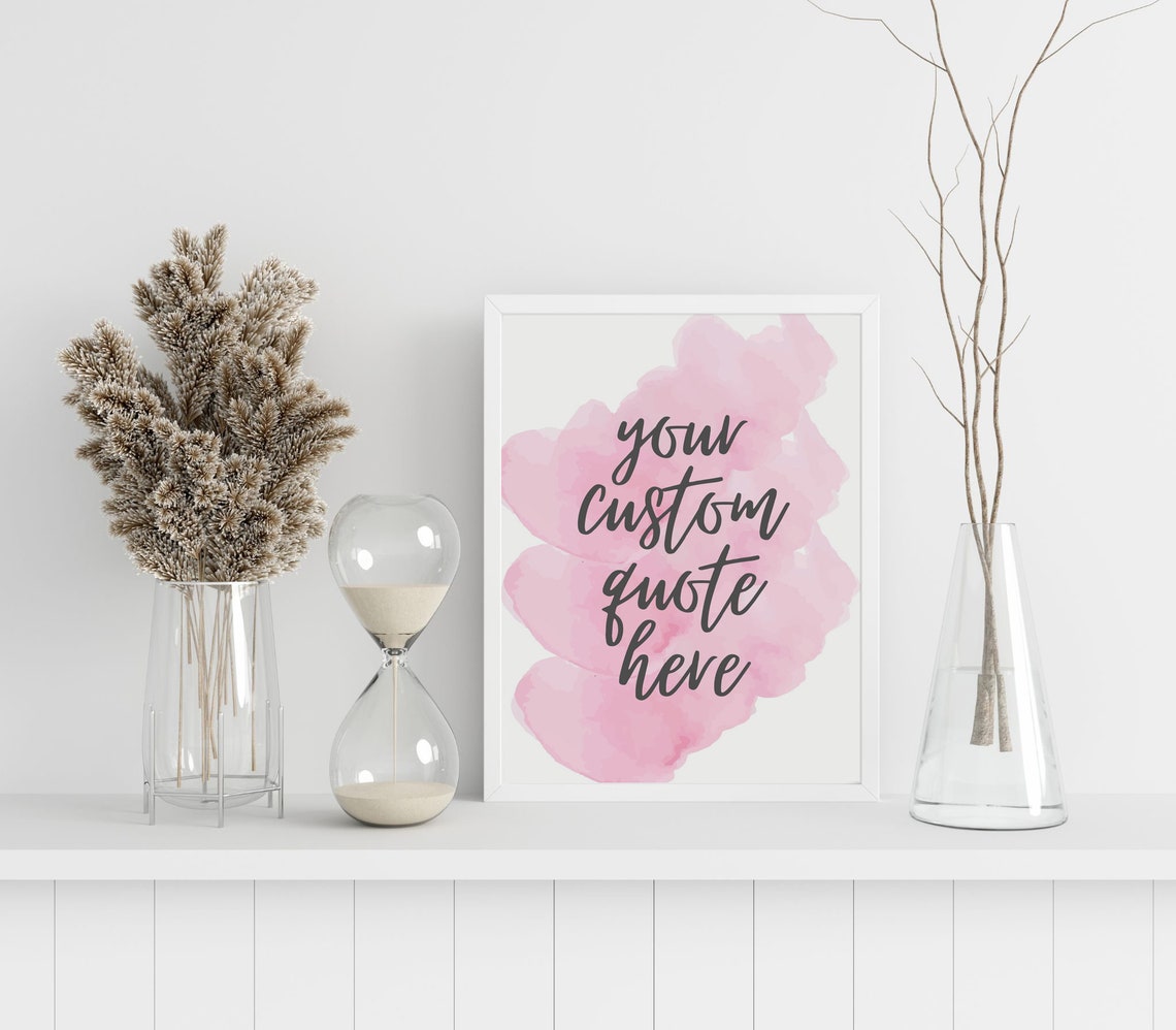 Words Signs Art | Customizable Sign | Blush Pink Wall Art | Custom Text ...