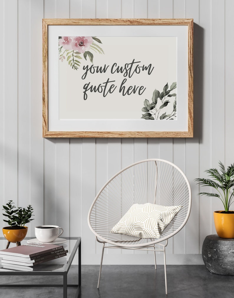 Horizontal Art - Custom Quote Sign - Etsy