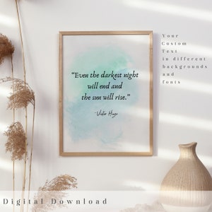 Custom Quote Print: Personalized Wall Art (Digital Download)