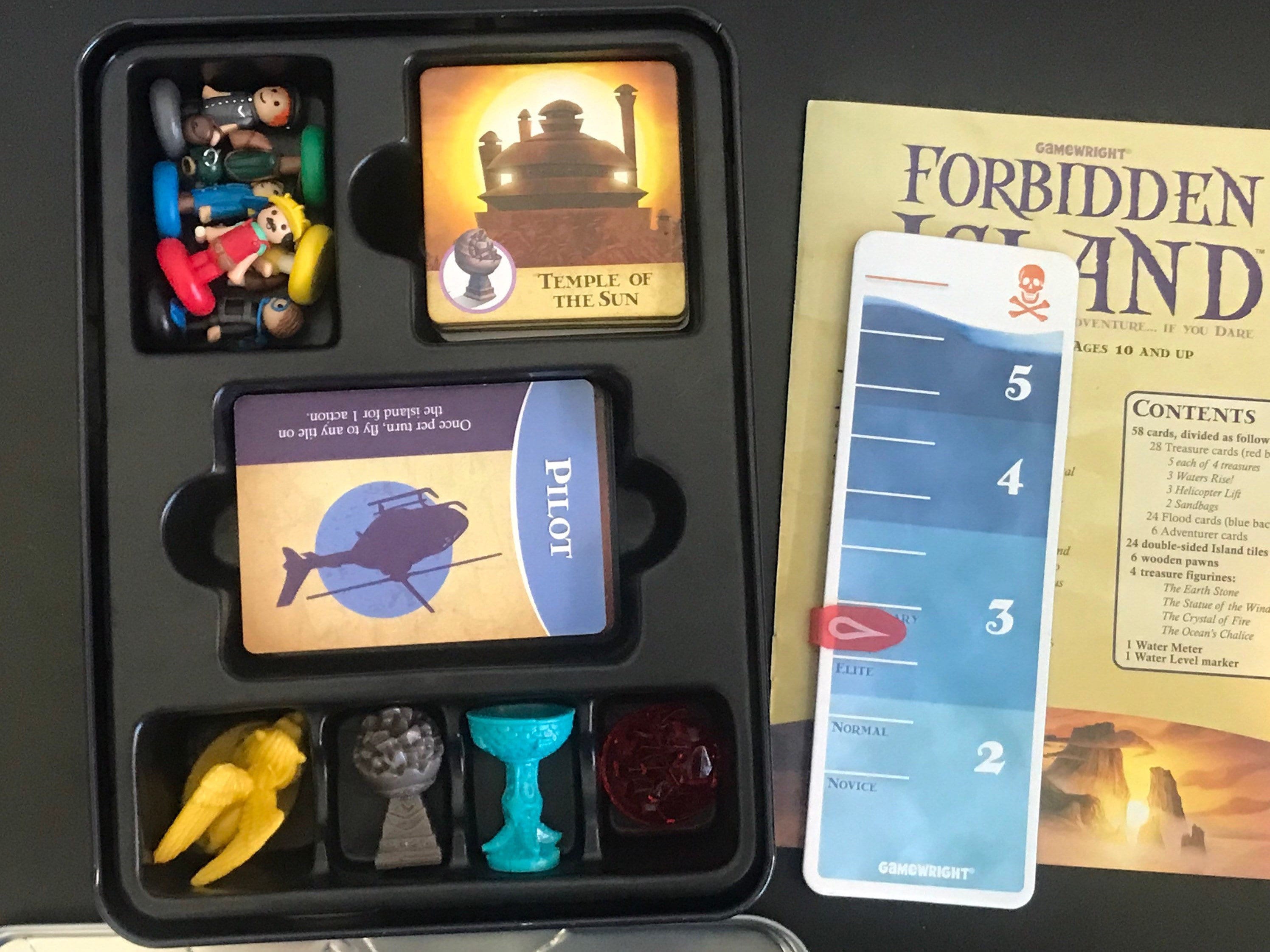 Gamewright Forbidden Island Board Game in Tin Box USED, COMPLETE