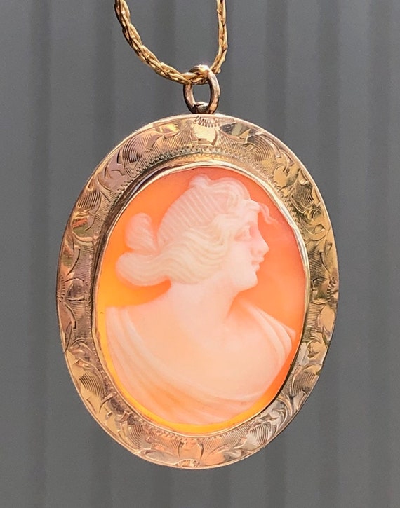 14K Cameo Brooch pendant Combo 14K Gold Sold Gold Cameo