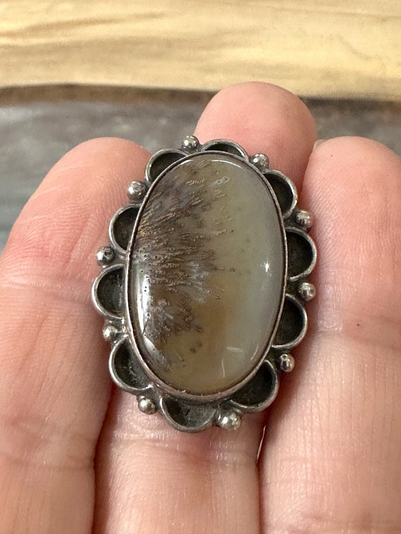 Grapefruit Agate Vintage Native American Navajo Sterling Silver Bracelet Old Grapefruit Agate Vintage Native American Navajo Sterling Silver Bracelet Old