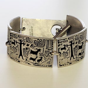 Vintage Sterling Silver Alice Seely Signed Bracelet 7.5" / Vintage /Sterling / Silver / Alice Seely /Signed / Bracelet