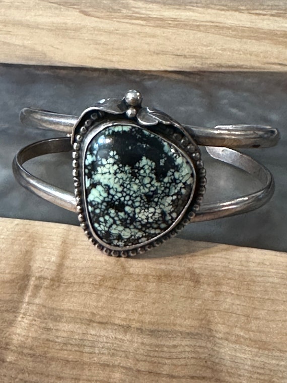 Native American Navajo Sterling Variscite Cuff / N