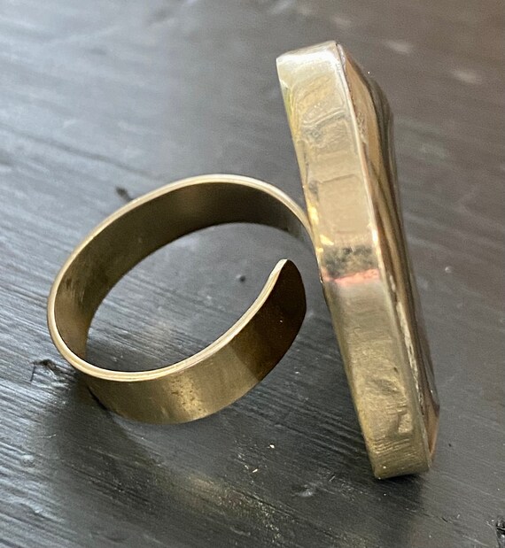 Silver Abalone Adjustable Ring / Silver / Abalone… - image 5