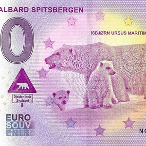 Norge Svalbard Spitsbergen 0 euro note
