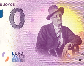 Commemorative James Joyce 0 Euro Banknote