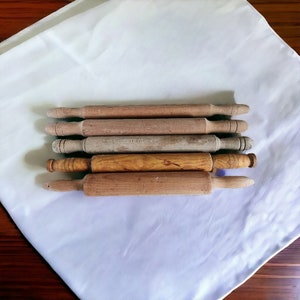Wooden rolling pin, thin and long rolling pin, Retro Baking utensil, primitive kitchen, tortillas, Baking wooden roller, dough rolling pin