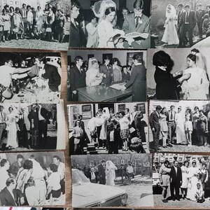 Vintage Wedding Photo Lot: 1950s Black and White European Photography