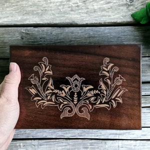 Vintage carved wooden box, wooden box with lid, keep safe box, big wooden box, treasure chest, bookshelf decor, catch all box, hinged lid