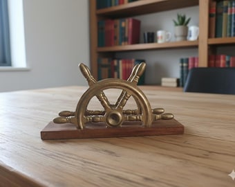 大理石のベース付きヴィンテージ真鍮レターホルダー - Etsy 日本