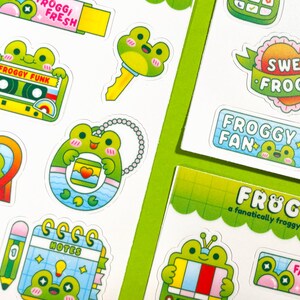 Froggy Fan Sticker Sheet Frog Lover Frog Gift Frog Core Cottage froggy-fan-sticker-sheet-frog-lover-frog-gift-frog-core-cottage