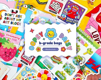 Oopsy Daisy B-Grade Mystery Bag | Kawaii Sticker Grab Bag | Surprise Art | Stickers, Prints & Accessories