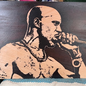 DMX - Original Handmade Wood Etching / Wood Engraving / Wood Art