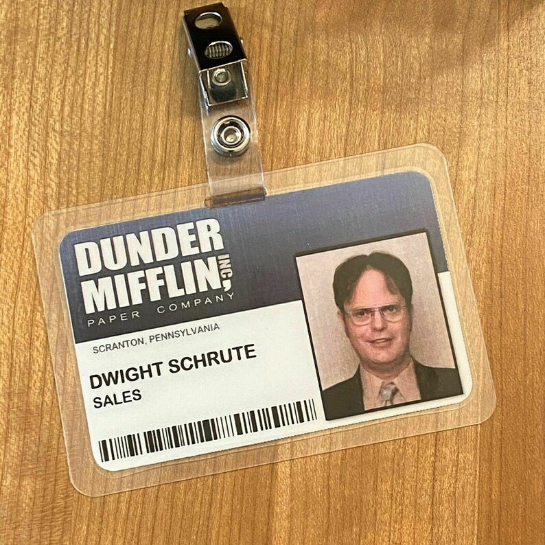 The Office Dunder Mifflin Inspired ID Badge. Your Choice of | Etsy