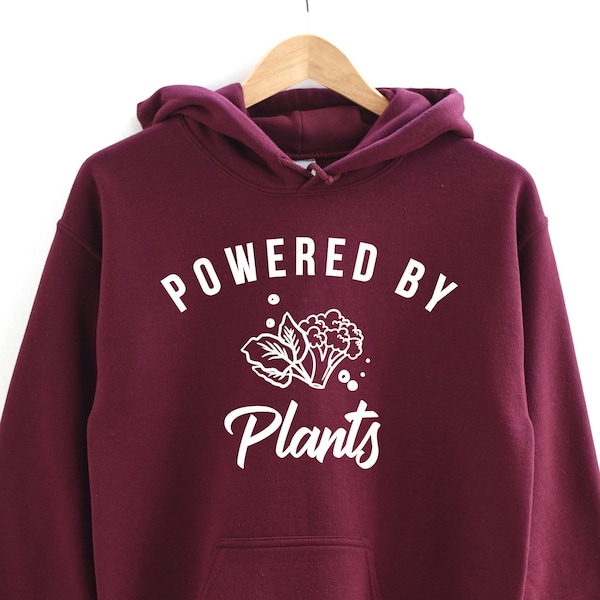 Vegan Shirt - Powered By Plants Shirt - Run on Veggies Shirt - Plant Based - Vegetarian Shirt - Herbivore Shirt- Cute Gifts for Vegan