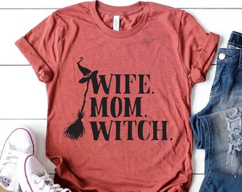 mom wife witch shirt