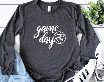 Game Day | Long Sleeve Tee | Graphic Tee | Sports Mom | Unisex Fit | Volleyball Tee | Sports Tee | Volleyball Mom Life | Game Day Tee