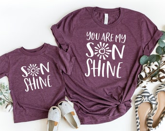 You are My SonShine and SonShine Unisex Matching t-shirts - Mommy and Me Shirts - Gift for Mom - Mommy and Son Shirts - Mother's Day Shirts