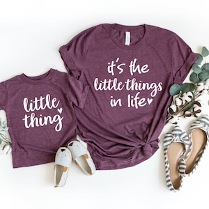 Mommy and Me shirts- Mom and Me- Little things in life shirt- Mom and baby bodysuit or tees- Mom daughter shirts-New Mom gift- Mom Life