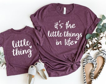 Mommy and Me shirts- Mom and Me- Little things in life shirt- Mom and baby bodysuit or tees- Mom daughter shirts-New Mom gift- Mom Life