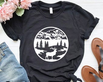 Outdoors Shirt - Adventure Shirt - Mountain Shirt - Gifts for Men - Southern Shirt - Hiking Shirt for Wanderes - Nature Shirt - Moose Shirt