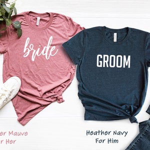 Bride and Groom Shirt - Wedding Shirt - Bride Groom Shirt Set - Just Married Shirt - Honeymoon T-Shirts - Mr. Mrs. Shirt - Newly Married Tee