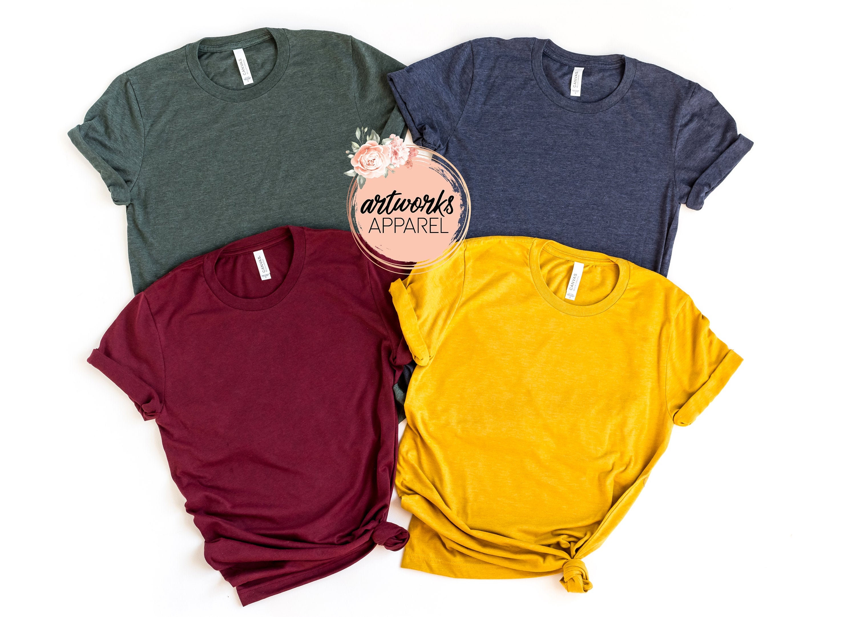 T-shirts Unisex Fit Crew Neck Tee Soft 