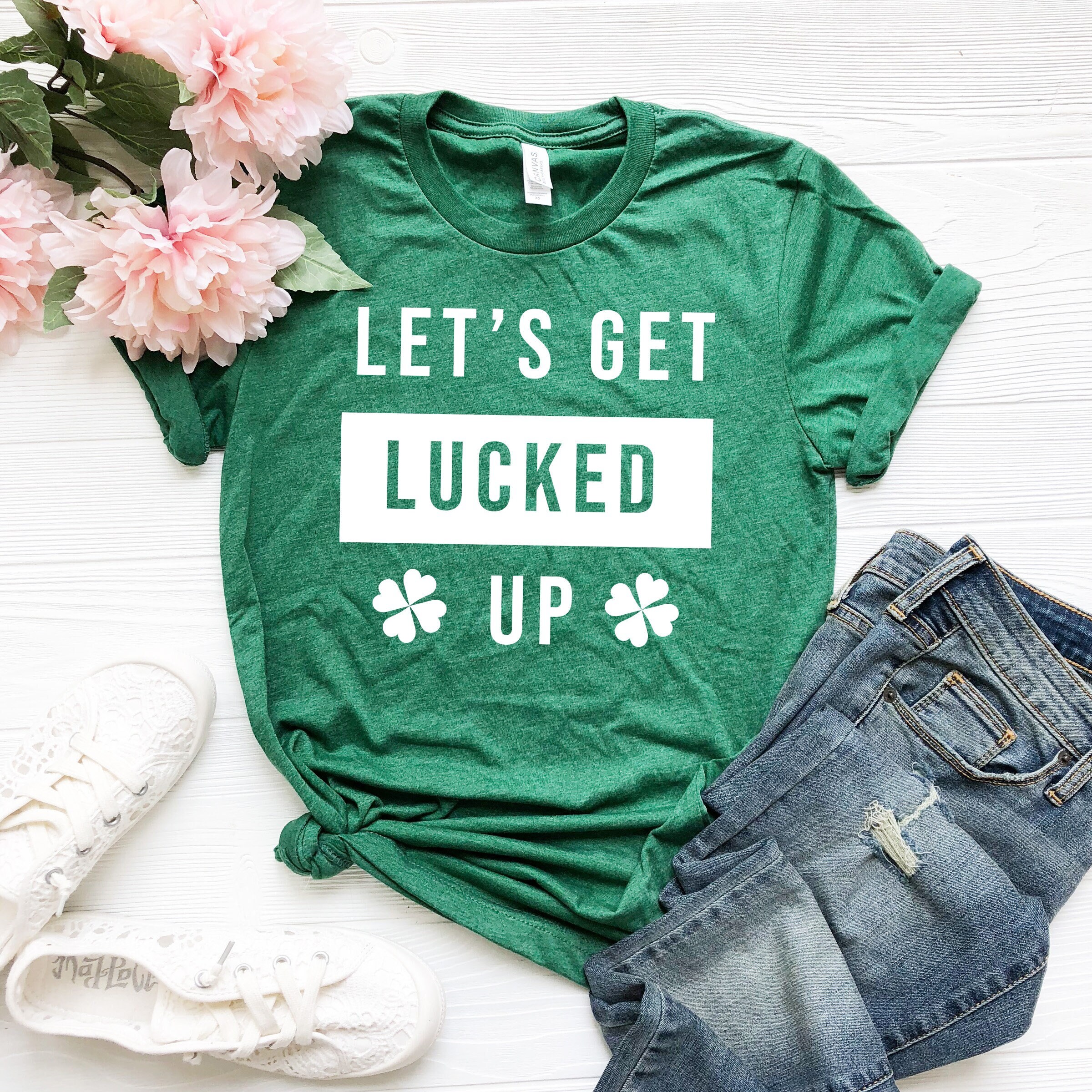 Discover Let's Get Lucked Up Shirt,  Let's Day Drink, St Patricks Day Shirt