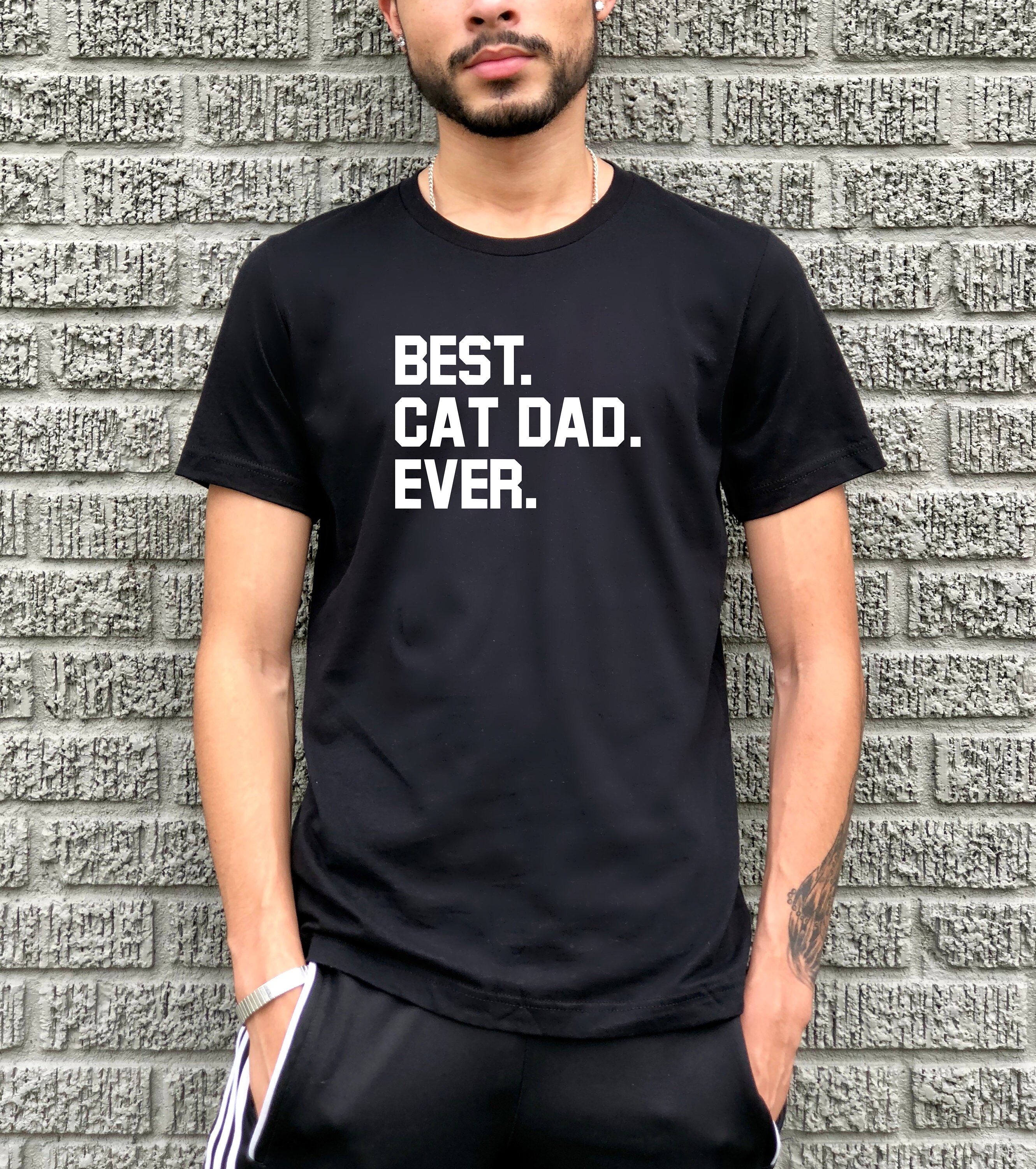 Best Cat Dad Ever Shirt Awesome Cat Dad TShirt Gift For Etsy