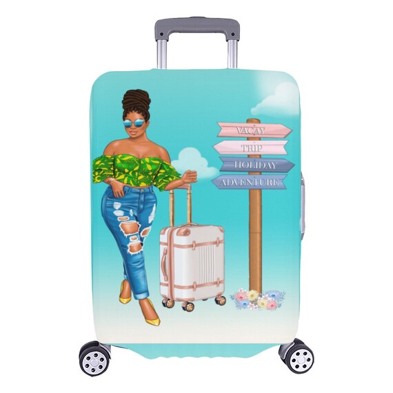 Travel Luggage Protective Cover For 18-21 Inches Suitcase Protect Cover  Letter Print Trolley Elastic Dust-proof Accessory Cover