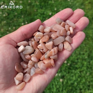 Bulk Lot of Orange Sunstone Gravel 8-12mm Polished Sunstone Natural Sunstone India Peach Sunstone Tumbled Gravel Loose Gemstones Crystal