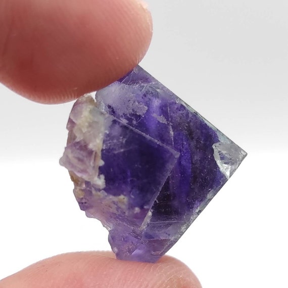 6g Mini Deep Purple Fluorite Specimen - Inner Mongolia Fluorite Crystal - Natural Fluorite Crystal - Purple Crystals - Mineral Specimen