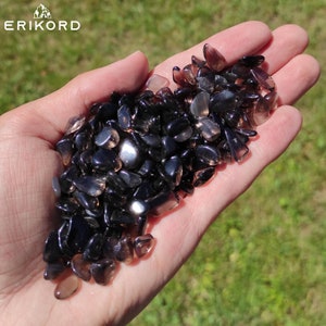 Bulk Lot of Ice Obsidian Gravel 8-12mm Polished Clear Obsidian Tumbled Stones Natural Brazil Black Obsidian Loose Gemstones Crystals Lot