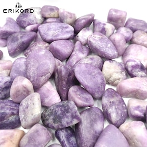 Bulk Lot of Lepidolite Tumbles 2-4cm Polished Purple Lepidolite Stones Brazil Lepidolite Natural Purple Crystals Tumbled Healing Crystals