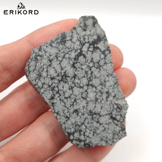 30g Snowflake Obsidian Rough Slab Natural Black Obsidian From Etsy Uk