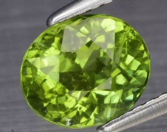 1.79ct Turmalina Verde Turmalina Facetada Turmalina Sin Calentar Piedras Preciosas Gemas Sueltas Gema Natural Gemas Facetadas Ovaladas Mozambique Gema Verde