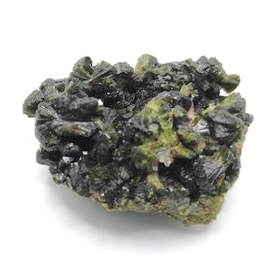 18g Epidote Crystal Cluster - Imilchil, Morocco - Green Epidote Crystal Cluster - Raw Mineral Specimen - Green Epidote and Quartz Crystal