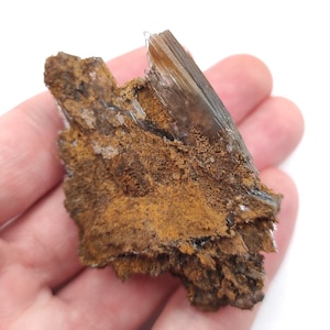 24g Brown and Blue Barite Specimen - Nador, Morocco - Barite Mineral Specimen - Blue Baryte from Morocco - Natural Barite Crystal Cluster