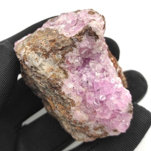 119 g de calcite de cobalt cristallisée - Calcite de cobalt rose de Bou Azzer, Maroc - Cristal de calcite de salrose - Spécimen minéral de cobalt
