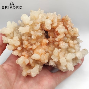 558g Calcite Crystal Cluster Morocco White Calcite Yellow Calcite Crystal Mineral Specimen Raw Calcite Rough Calcite Crystals Natural Stone